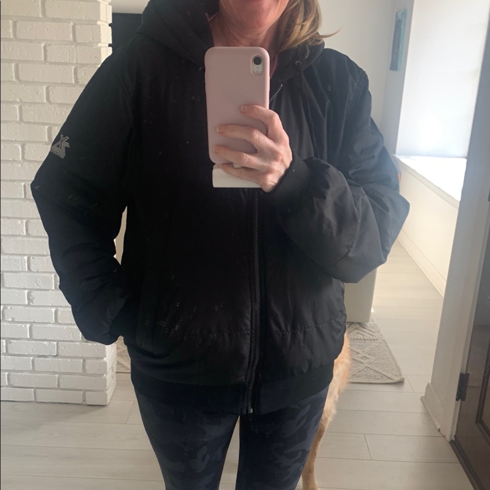 Black Bomber Jacket with Sleek Design